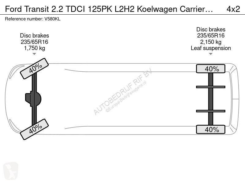 Nyttofordon Ford 2.2 TDCI 125PK L2H2 Koelwagen...