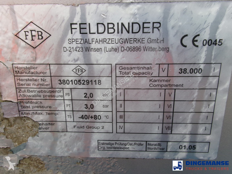 Bedrijfswagen   Powder tank alu 38 m3 (tipping)