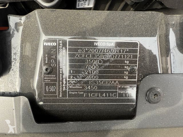 Furgoneta Iveco Kipper 35C16H 3,0 l Rd.3.450,mm...