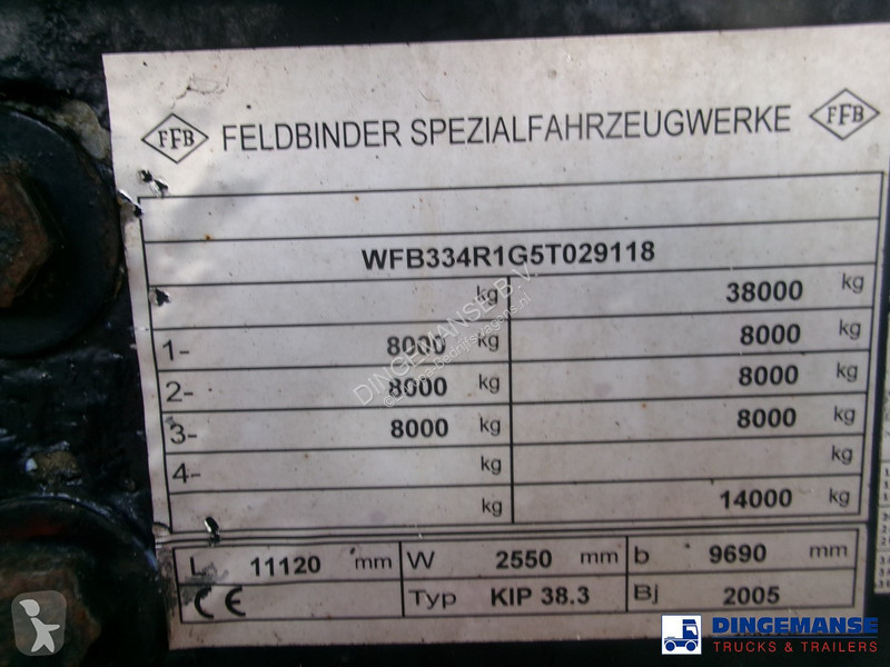 Bedrijfswagen   Powder tank alu 38 m3 (tipping)