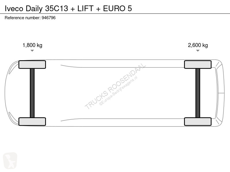 Nyttofordon Iveco 35C13 + LIFT + EURO 5
