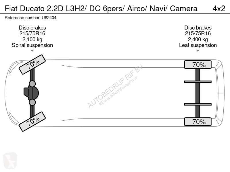 Furgoneta Fiat 2.2D L3H2/ DC 6pers/ Airco/...