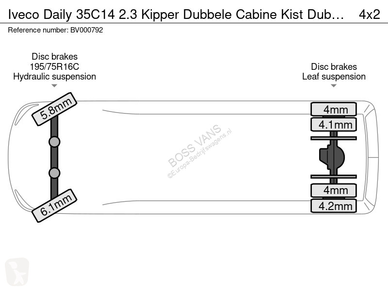 Iveco 35C14 2.3 Kipper Dubbele Cabine Kist...