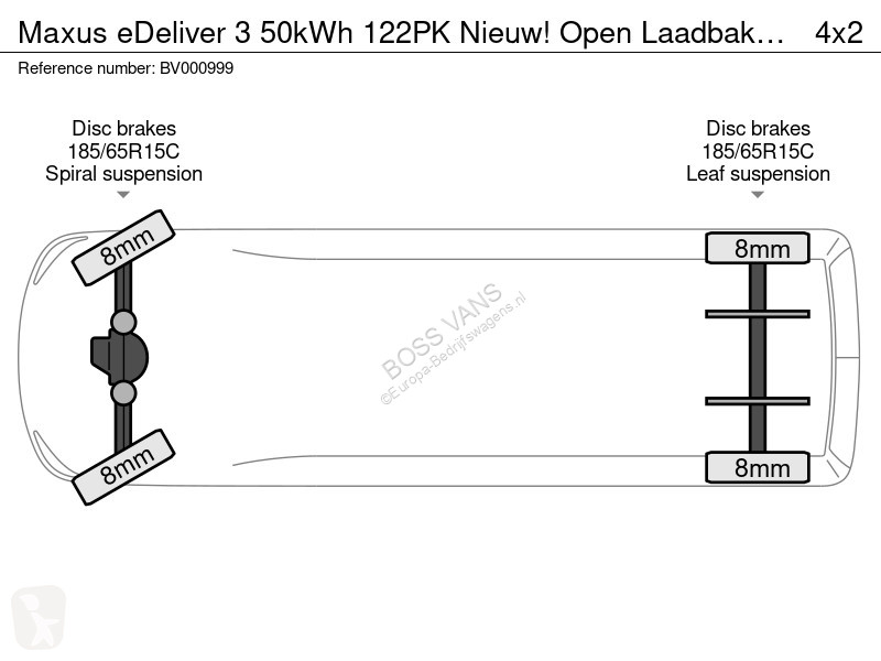 Maxus 50kWh 122PK Nieuw! Open Laadbak 327km...