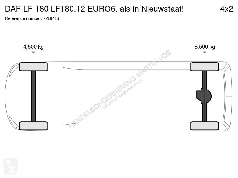 شاحنة DAF 180.12 EURO6. als in Nieuwstaat!  180