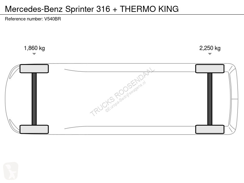 Bedrijfswagen Mercedes 316 + THERMO KING