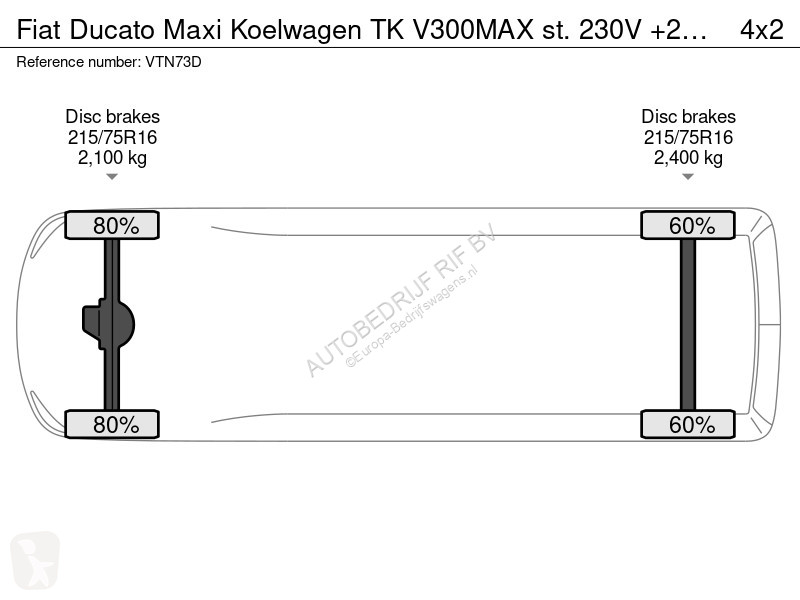 Furgoneta Fiat Maxi Koelwagen TK V300MAX st....