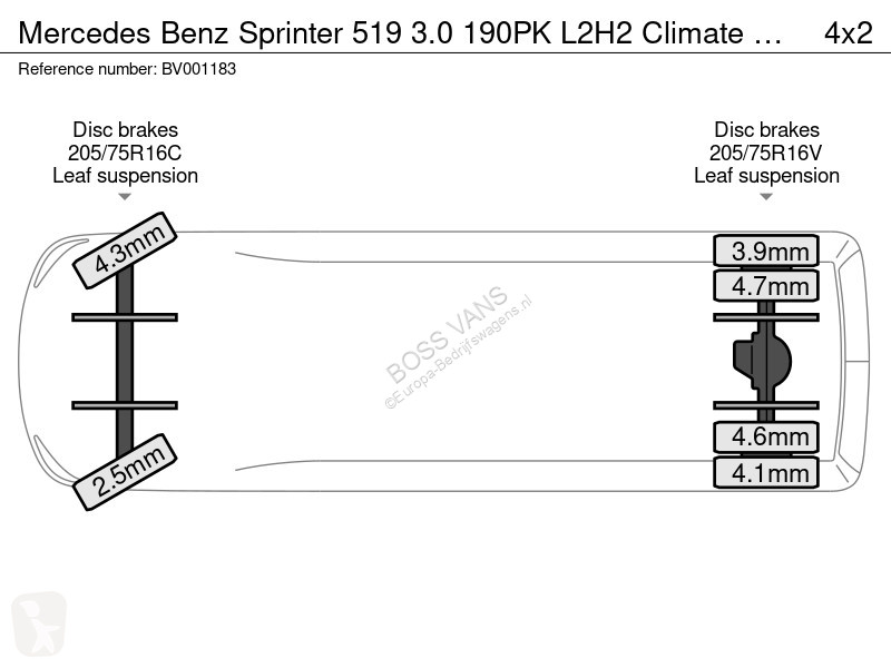 Mercedes 519 3.0 190PK L2H2 Climate control...