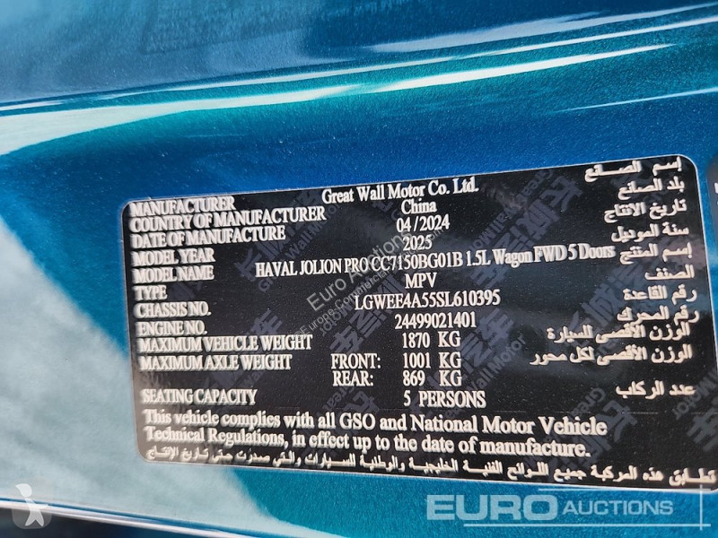 Veicolo commerciale  Jolion Pro (A02) 1.5P