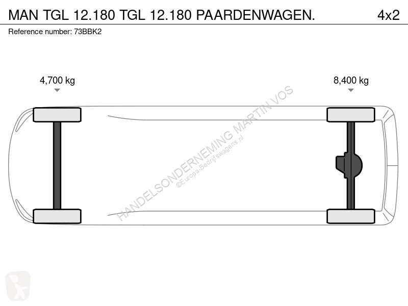 عربة نفعية MAN TGL 12.180 PAARDENWAGEN. TGL 12.180