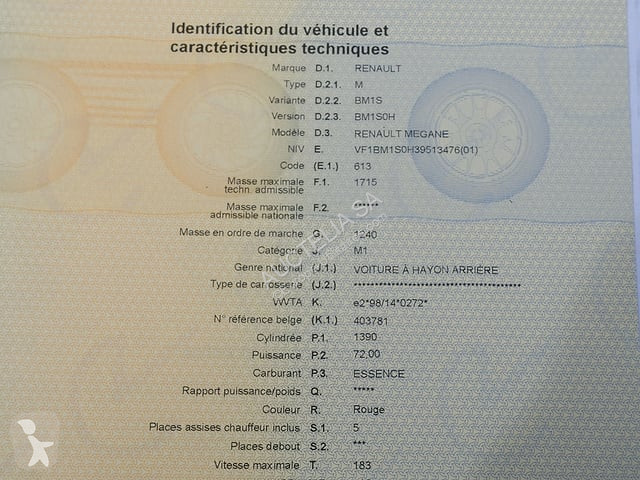Bedrijfswagen Renault Mégane