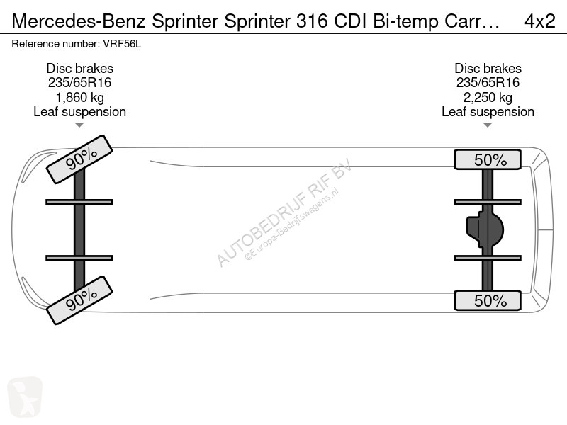 Furgoneta Mercedes 316 CDI Bi-temp Carrier...