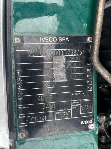 Véhicule utilitaire Iveco 40 C17 + VELDHUIZEN...