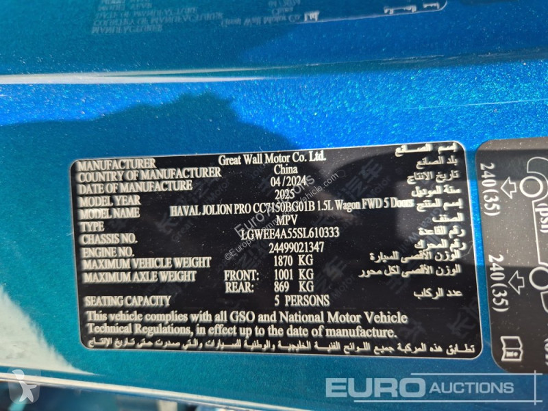 Veicolo commerciale  Jolion Pro (A02) 1.5P