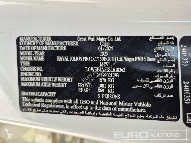 Veicolo commerciale  Jolion Pro (A02) 1.5P