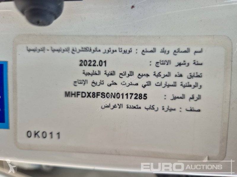 Furgoneta Toyota Fortuner Ex.R