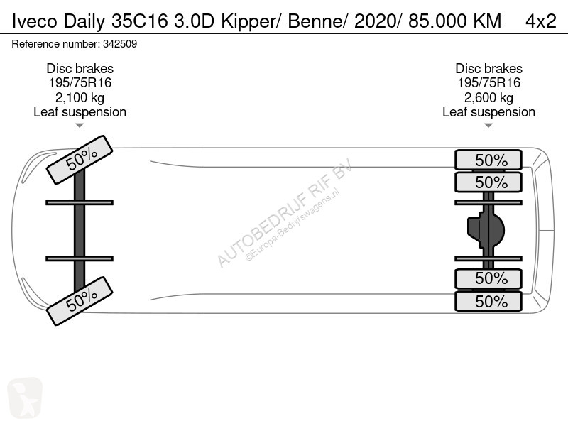 Nyttofordon Iveco 35C16 3.0D Kipper/ Benne/...