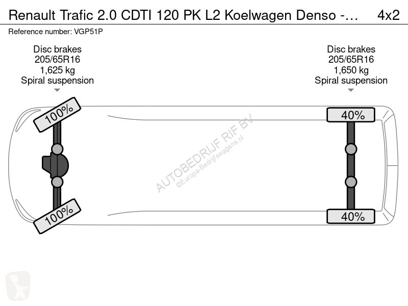 Furgoneta Renault 2.0 CDTI 120 PK L2 Koelwagen...