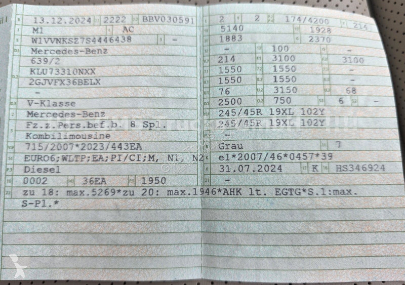 Užitkové vozidlo Mercedes V 300 / EXUSIVE / 4X4...