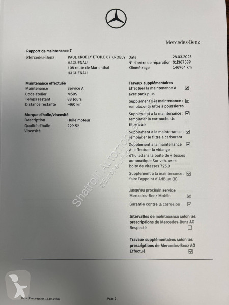 عربة نفعية Mercedes 220 d 194ch AMG Line...