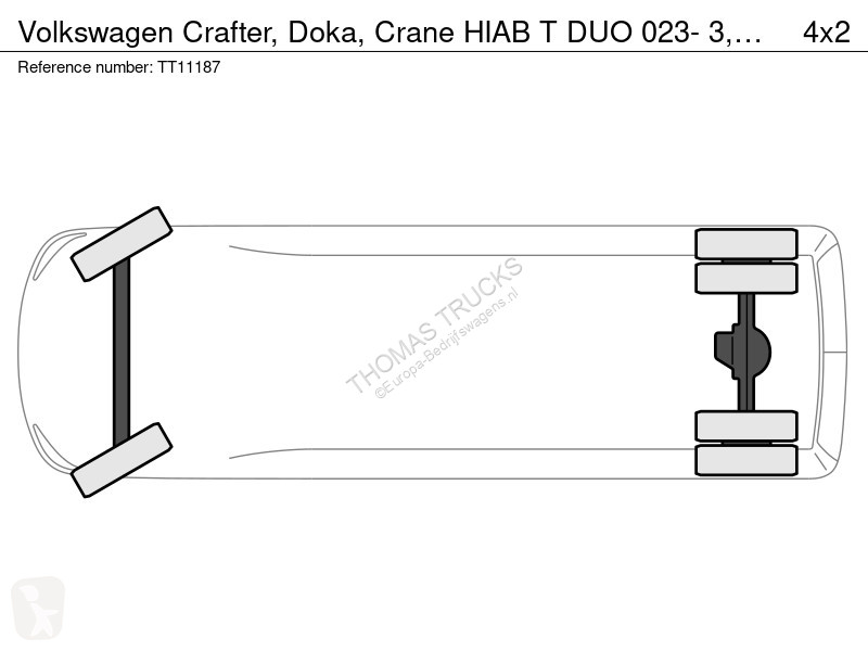 Užitkové vozidlo Volkswagen Doka, Crane HIAB T...