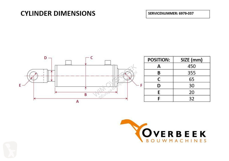Cilinder D30/55-450/250 - Cylinder/Zylinder...