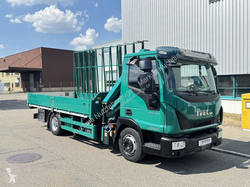 شاحنة Iveco 75-21 HEGLA-Glastransport Kran Funk E6