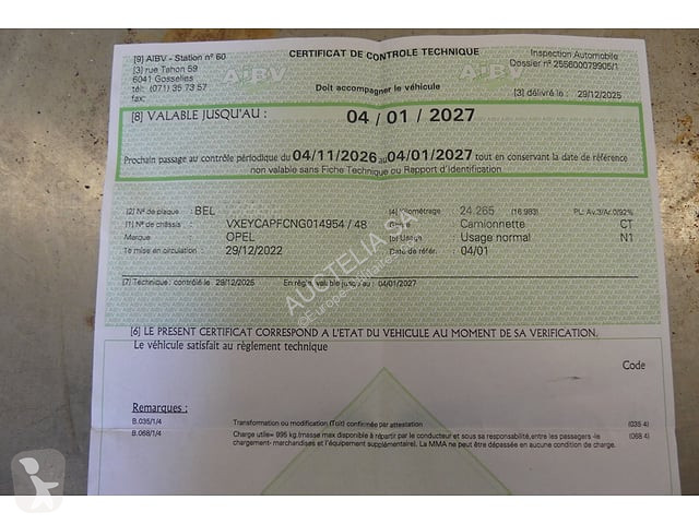Véhicule utilitaire Opel