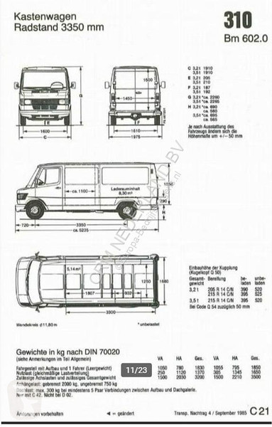 Véhicule utilitaire Mercedes 310 A | BENZINE |...