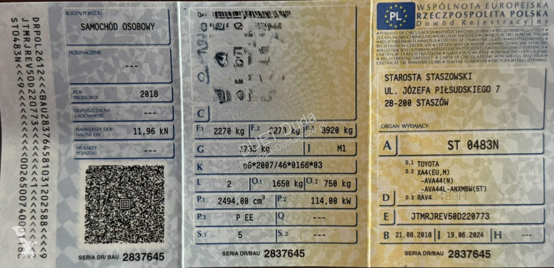 Samochód dostawczy Toyota RAV-4