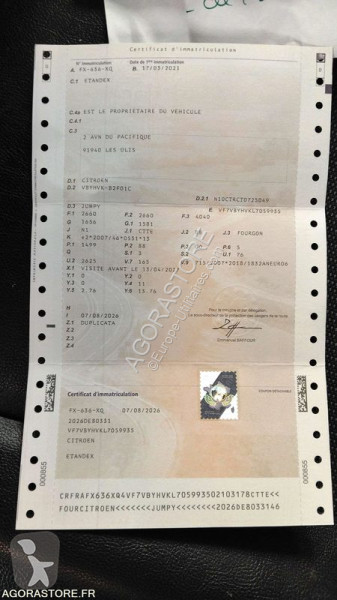 Véhicule utilitaire Citroën JUMPY
