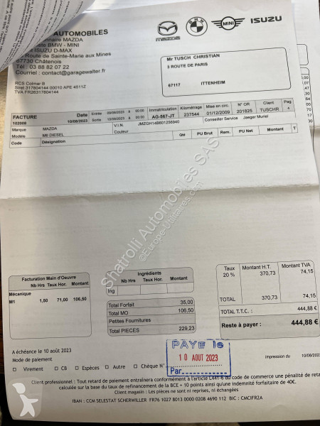 Samochód dostawczy Mazda II 2.2 MZR-CD 163ch...