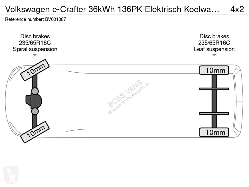 Volkswagen 36kWh 136PK Elektrisch Koelwagen...