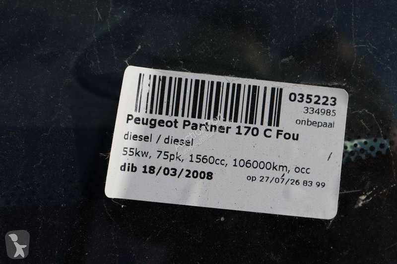 Véhicule utilitaire Peugeot