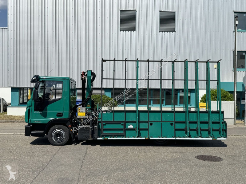شاحنة Iveco 75-21 HEGLA-Glastransport Kran Funk E6