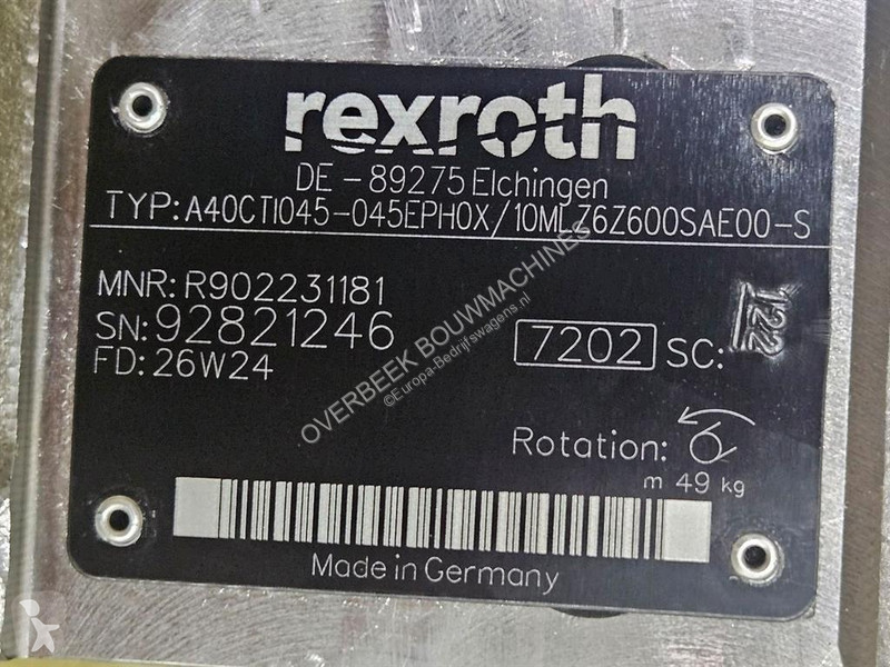 Furgoneta John Deere -Rexroth A40CTI045-Drive...