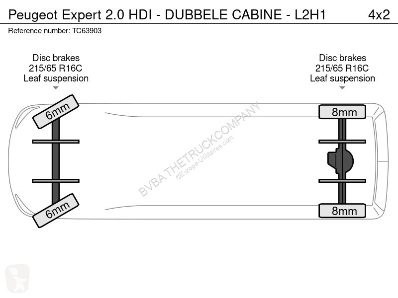 Furgoneta Peugeot 2.0 HDI - DUBBELE CABINE - L2H1