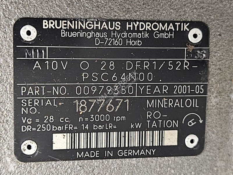 Bedrijfswagen  A10VO28DFR1/52R-Load sensing pump