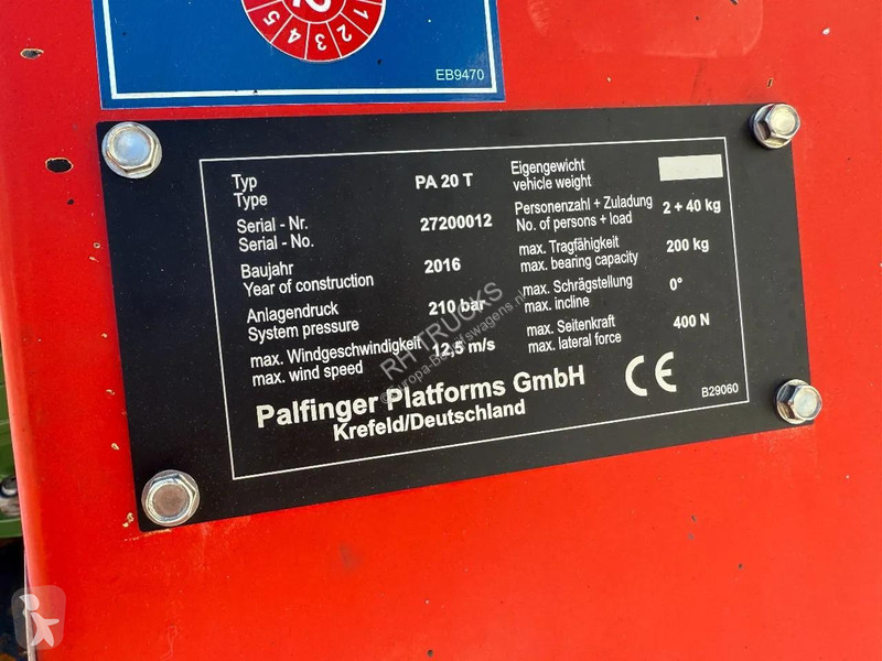 Samochód dostawczy Nissan PALFINGER HOOGWERKER...