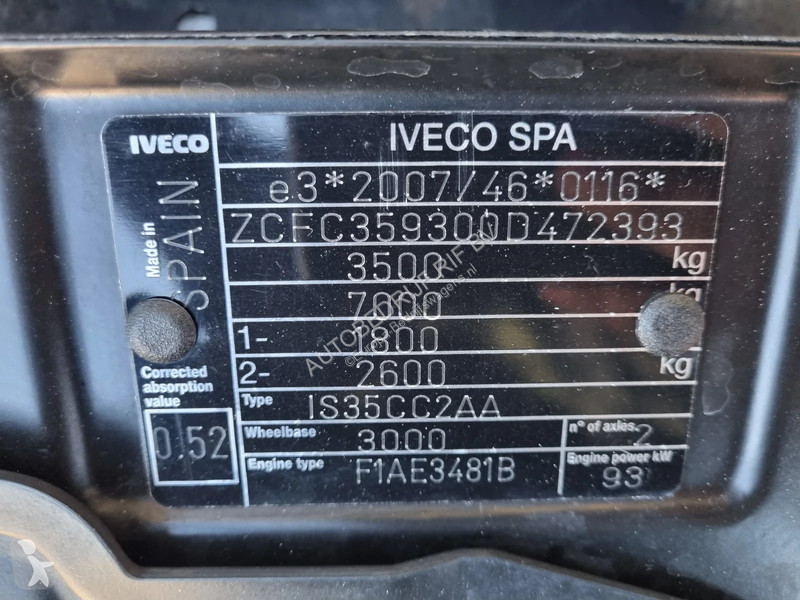 Iveco 35C13 Open laadbak Kraan 850kg Maxilift...