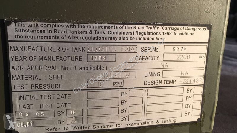 Furgoneta  DIESEL OPSLAG TANK 2200 LITER