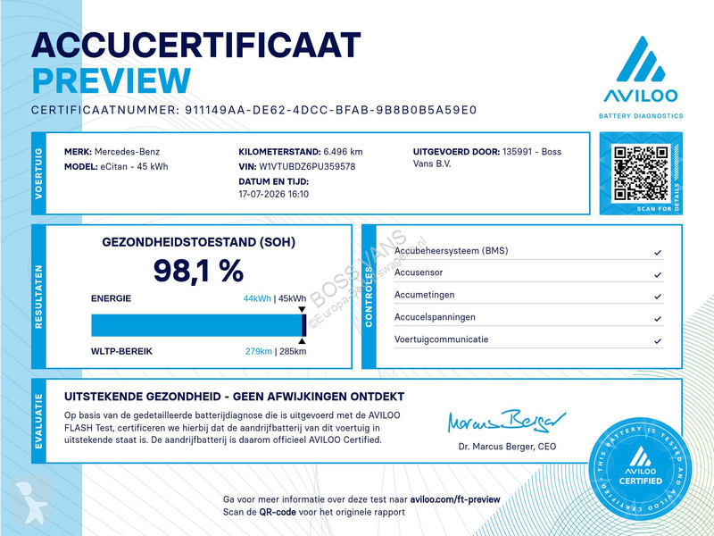 Furgoneta Mercedes 112 51kWh L2 285 WLTP 98,1%...
