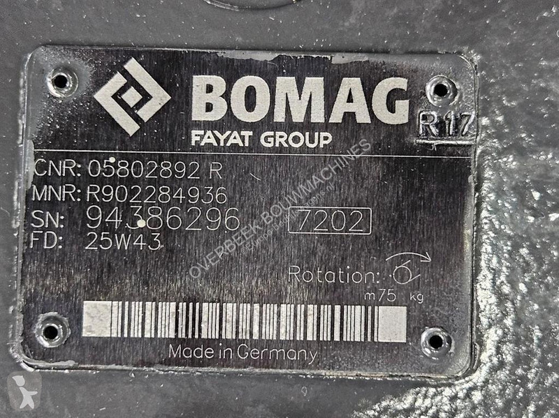 Furgoneta Bomag 05802892R-Rexroth...
