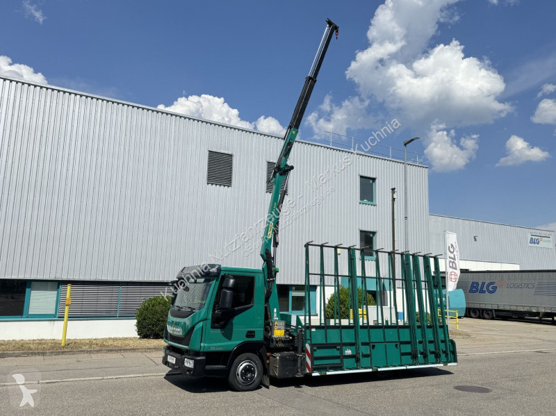 شاحنة Iveco 75-21 HEGLA-Glastransport Kran Funk E6