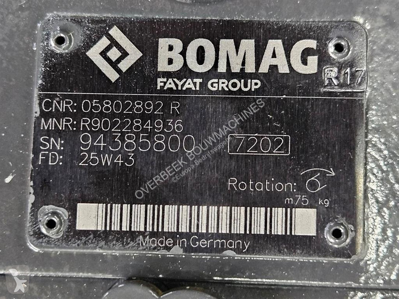 Furgoneta Bomag 05802892R-Rexroth...