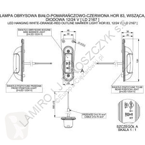 Universal Feu de stationnement MARKER LIGHT (LED) WHITE- ORANGE-RED 12/24V pour camion
