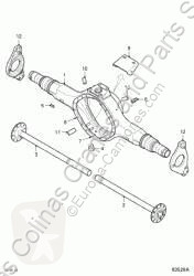 قطع غيار الآليات الثقيلة DAF XF105 Carter d'essieu 1794852 pour camion Serie XXX