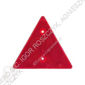 Triangle Autre pièce détachée pour cabine REFLECTIVE WITH HOLES (RED) RÉFLÉCHISSANT AVEC TROUS (ROUGE) pour camion