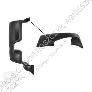DAF BIG CABIN FRONT PANEL XG+ / XF RH MIRROR ARM COVER TOP pour camion T-SERIES (2015-)