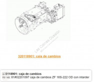 Repuestos para camiones transmisión caja de cambios MAN TGA Boîte de vitesses ZF 16S-222-OD pour tracteur routier 18.460 FC, FLC, FRC, FLLC, FLLC/N, FLLW, FLLRC, FLLRW